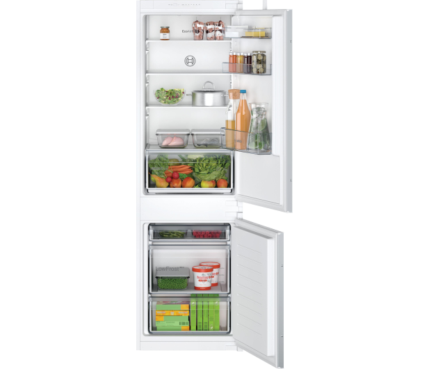 Lodówka do zabudowy Bosch KIV86NSE0 LowFrost 177,2cm 35dB Zawiasy Ślizgowe 267L - 1343491 - zdjęcie